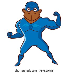 Super hero boy Cartoon character Isolated Vector illustration