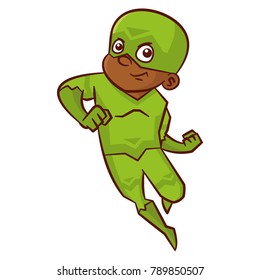 Super hero boy Cartoon character Isolated Vector illustration