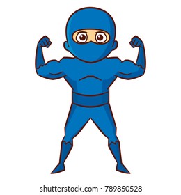 Super hero boy Cartoon character Isolated Vector illustration