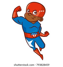 Super hero boy Cartoon character Isolated Vector illustration