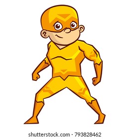 Super hero boy Cartoon character Isolated Vector illustration