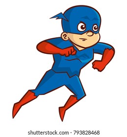Super hero boy Cartoon character Isolated Vector illustration