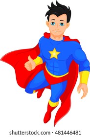 Super hero boy thumb up