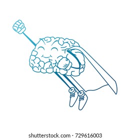 Super hero brain cartoon