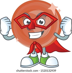 Super hero bronze coin cartoon character with mascot