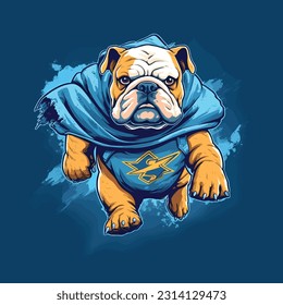 Super Hero Bulldog Cute  Bulldog Hero