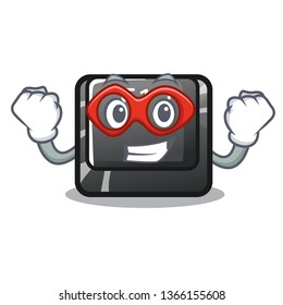 Super hero button f12 isolated in the character