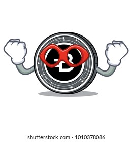 Super hero Bytecoin coin character cartoon