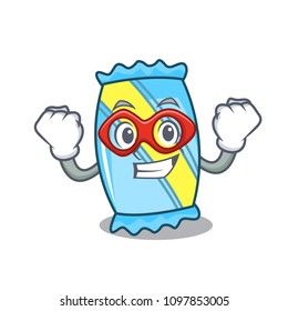Super hero candy character cartoon style