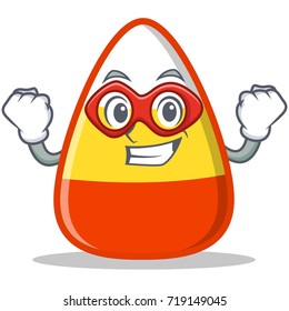 Super hero candy corn character cartoon
