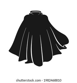 Super hero cape or cloak for fantasy costume in vector icon