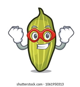 Super hero cardamom character cartoon style