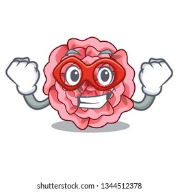 Super hero carnations stick to the cartoon stem