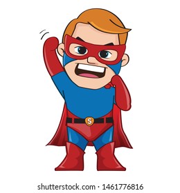 Super hero cartoon, Cute cartoon vector