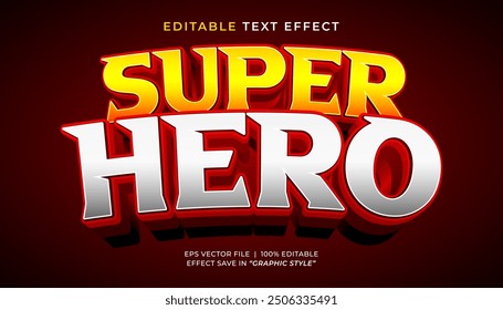 Super hero cartoon editable text effect template