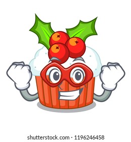 Super hero cartoon homemade christmas cupcakes with sprinkles