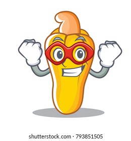Super hero cashew character cartoon style