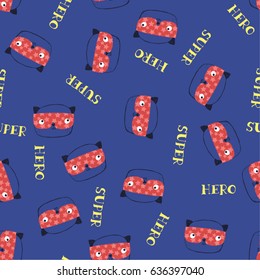 super hero cat pattern design as vector