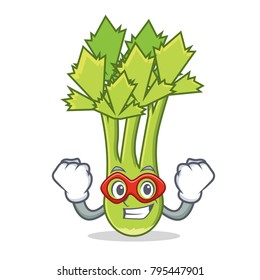 Super hero celery character cartoon style