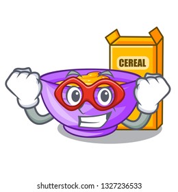 Super hero cereal box in the character fridge