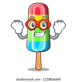 Super hero character beverage colorful ice cream stick