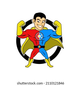 Super hero character Cartoon design illustration vector eps format , suitable for your design needs, logo, illustration, animation, etc.