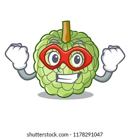 Super hero character custard apple tropical fruit delicious