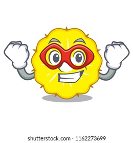Super hero character pineapple slice fresh