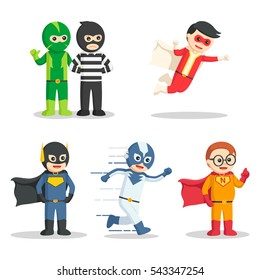 super hero character set