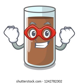 Super hero chocolate milk the containing nutrition character