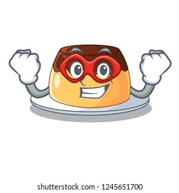 Super hero Chocolate mousse with mint in character