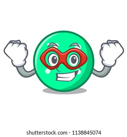 Super hero circle character cartoon style