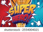 Super hero comic cartoon style 3D editable text effect