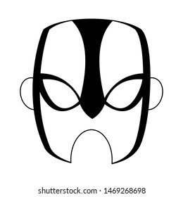 super hero comic retro red mask isolated cartoon vector illustration graphic design