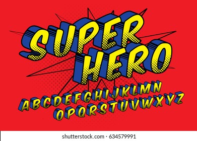 Super Hero/ Comic Style Typography/ Typeface Design/ Alphabets
Vector/illustration