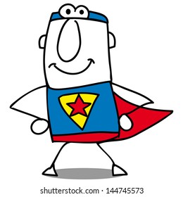 Super hero is coming back. super businessman is ready for action