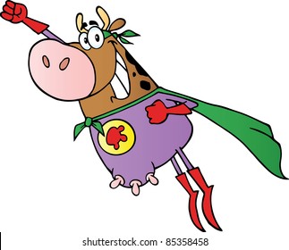 Super Hero Cow Fly