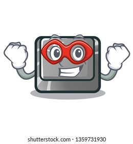 Super hero ctrl button isolated in the mascot
