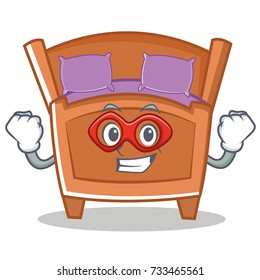 Super hero cute bed character cartoon
