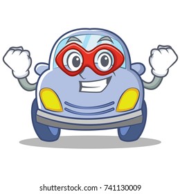Super hero cute car character cartoon