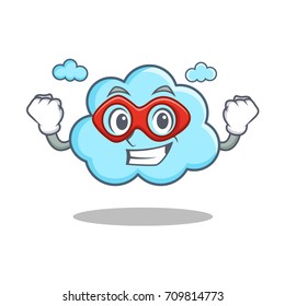 Super hero cute cloud character cartoon