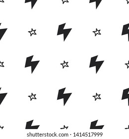 Super Hero - Cute and fun kids seamless pattern with lightning. Vector illustration