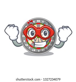 Super hero dartboard in the shape of mascot