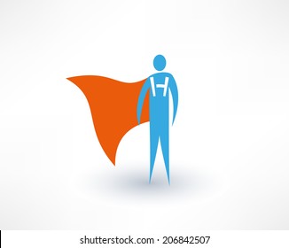 Super Hero design template. Abstract character. 