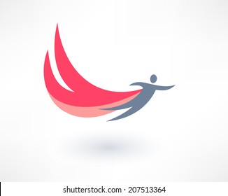 Super Hero design template. Abstract character. 