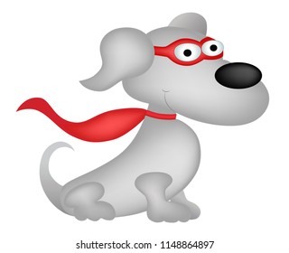 Super hero dog - Cute cartoon character