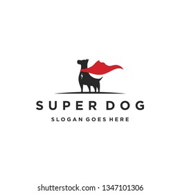 Super Hero of Dog Logo Illustration 