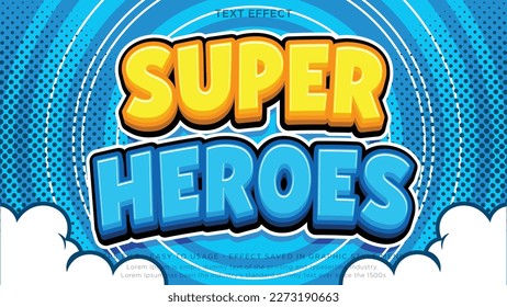 Super hero editable text effect	