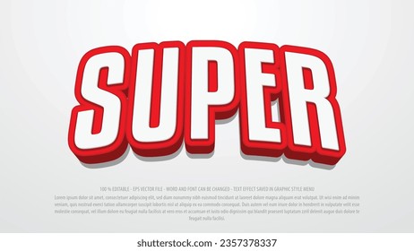 Super hero editable text effect suitable for logo and business brand