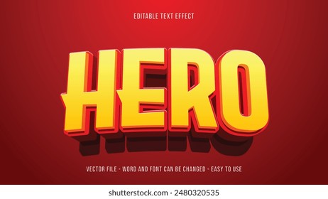 Super hero editable text effect